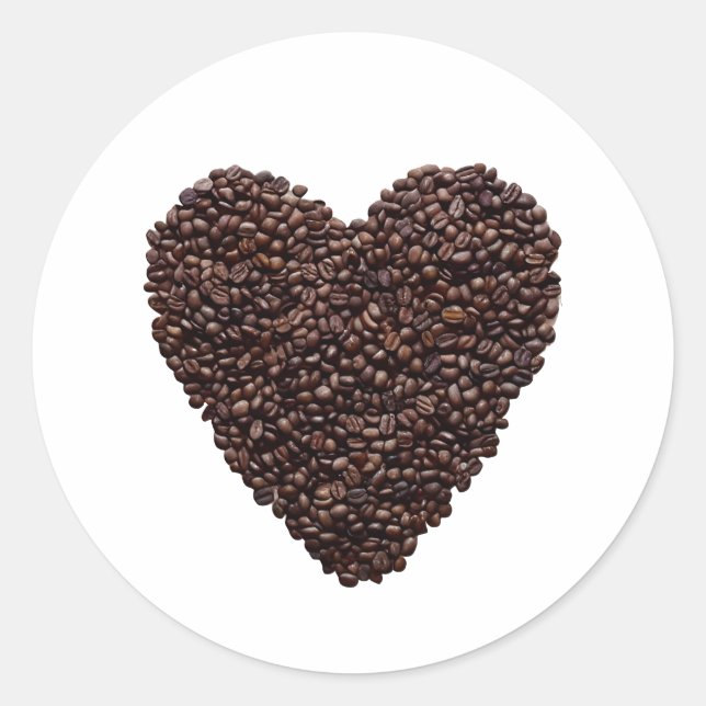 Kaffeehaus Runder Aufkleber (Vorderseite)