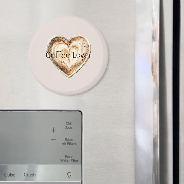 Kaffeeherz mit Sahne   Magnet (In Situ (Kühlschrank))