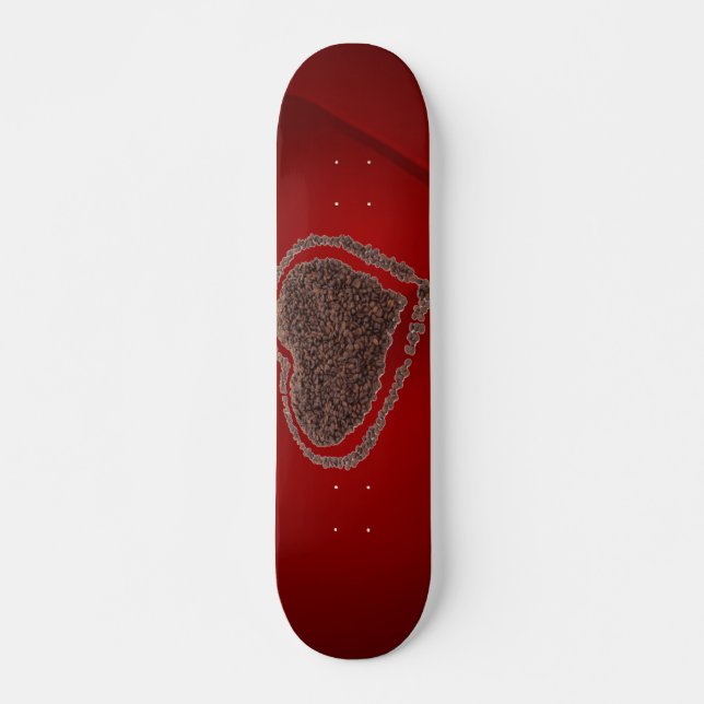 Kaffeeherz-Skateboard Skateboard (Vorne)