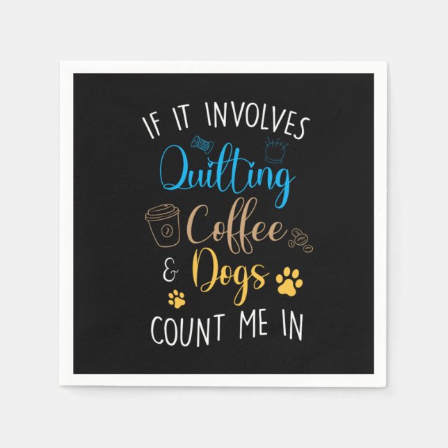 Kaffeehunde Teppiche Steppdecke Nähen Tier Serviette (Vorderseite)