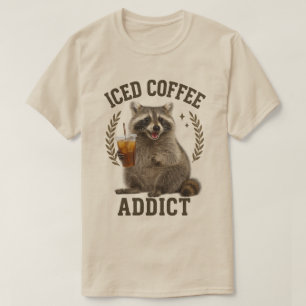 Kaffeejunkie Waschbär Koffeinliebhaber T-Shirt