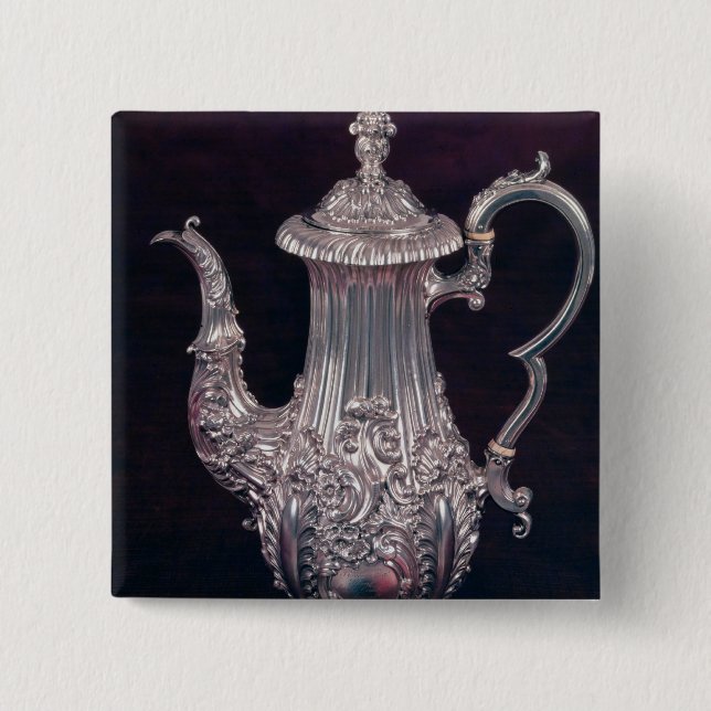 Kaffeekanne durch John Watson, Sheffield, 1818 Button (Vorderseite)