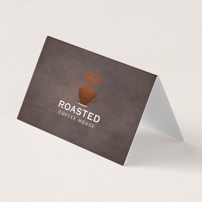 Kaffeekanne Kaffeebohnen | Barista Business Card Visitenkarten (Vorderseite)