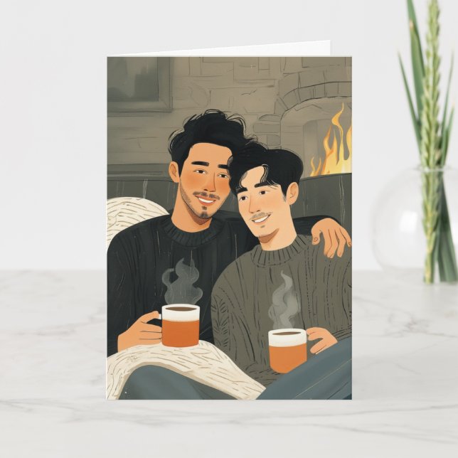 Kaffeekarte am Kamin Karte (Vorderseite)