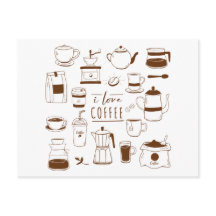 Kaffeekarte - Coffein Addict - Cup - Barista