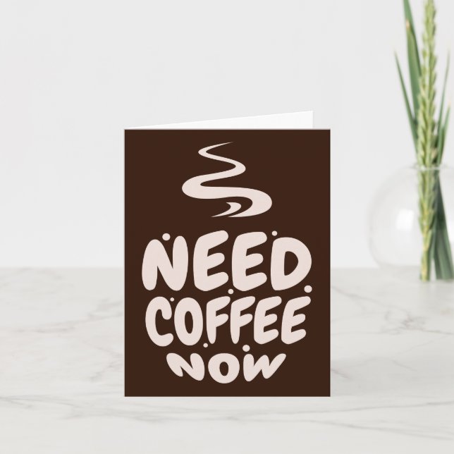 Kaffeekarte jetzt benötigen feiertagskarte (Vorderseite)