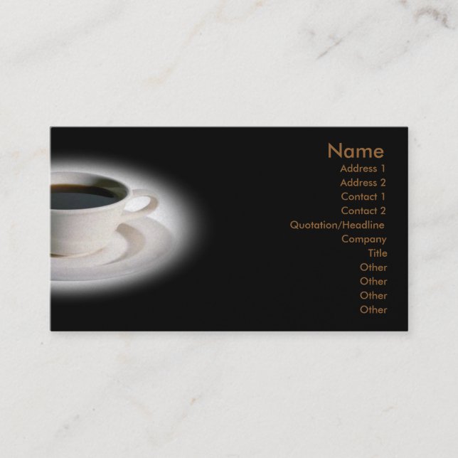 Kaffeekarte Visitenkarte (Vorderseite)