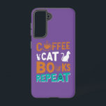 Kaffeekästen Wiederholung, Lesen und Kaffeeliebhab Samsung Galaxy Hülle<br><div class="desc">Dieses Design ist der perfekte Ausdruck eines gemütlichen und zufriedenen Lebensstils, der die einfachen Freuden einfängt, die Freude und Entspannung in unseren täglichen Routinen bringen. Der Begriff "Kaffee, Katze, Bücher, Wiederholung" spricht von den warmen und beruhigenden Aspekten des Alltags, und das Design ist ideal für diejenigen, die Liebe, mit einem...</div>