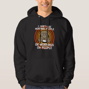 Kaffeekatze, die ich nicht mag Morgenmenschen sark Hoodie