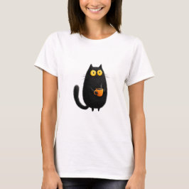 Kaffeekatze, Feinschmecker Chat T-Shirt