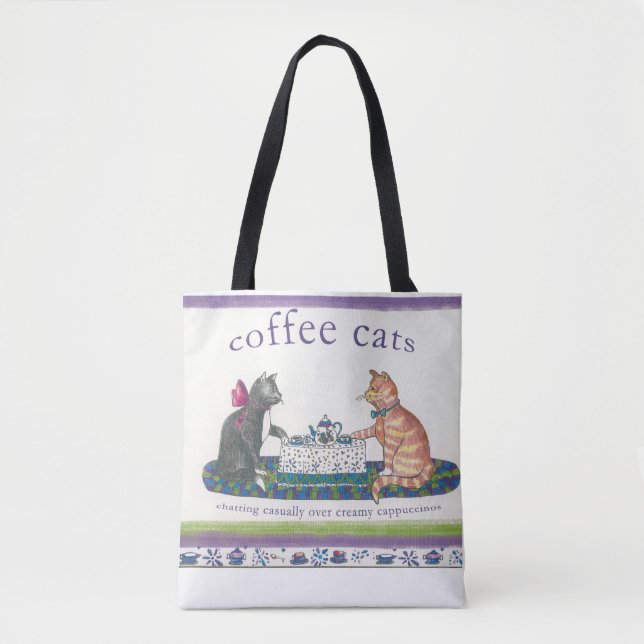 Kaffeekatzen Totbeutel Tasche (Vorderseite)