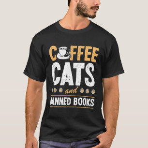Kaffeekatzen und Bücher verboten Literaturkatzen M T-Shirt