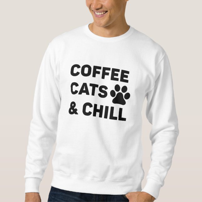 Kaffeekatzen und -kälte sweatshirt (Vorderseite)