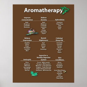 Kaffeekfarbene Aromatherapie Chart Poster
