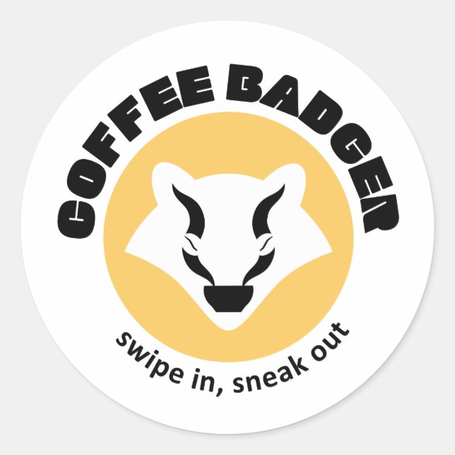Kaffeekleber Runder Aufkleber (Vorderseite)