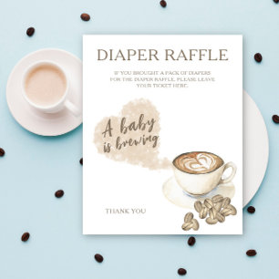 Kaffeekoch-Baby-Party - Windel-Raffle-Poster Poster