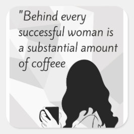 Kaffeekochen Quadratischer Aufkleber