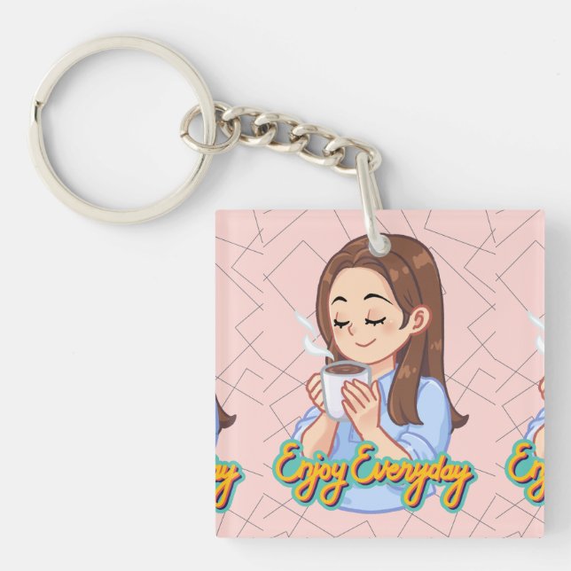 Kaffeekochen Schlüsselanhänger (Vorderseite)