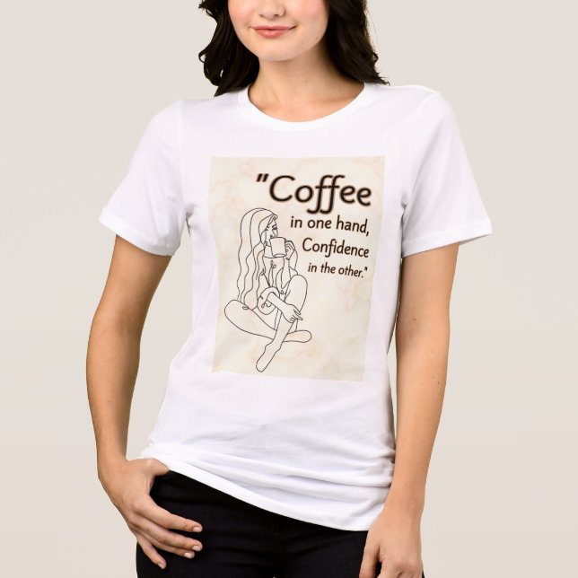 Kaffeekochen Tri-Blend Shirt (Vorderseite)