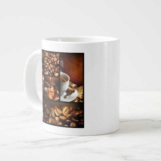 Kaffeekollage 2 Jumbo-Tasse (Vorderseite Links)