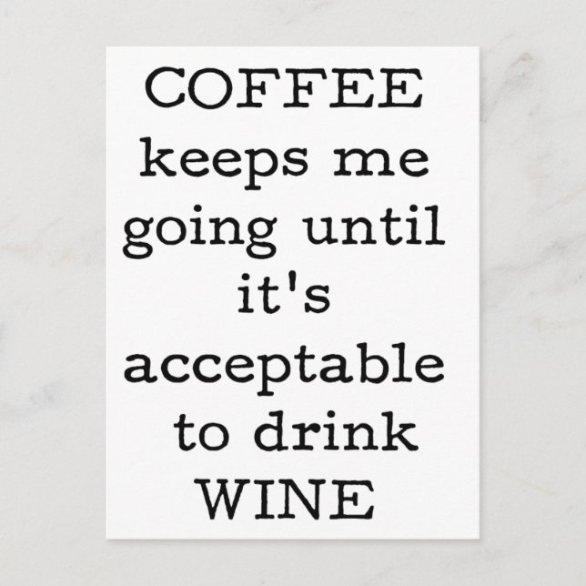 Kaffeekonzept - lustig. postkarte (Vorderseite)