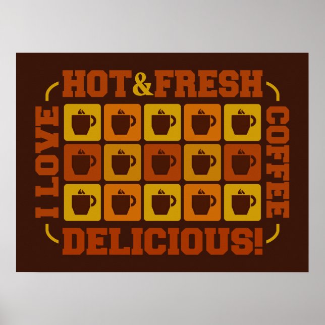 Kaffeekopf, individuell anpassbar poster (Vorne)