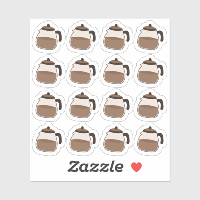 Kaffeeköpfe Kaffeepause Dekorative Bujo Planner Aufkleber (Blatt)