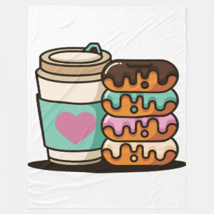 Kaffeekrapfenliebhaber-Decke Fleecedecke