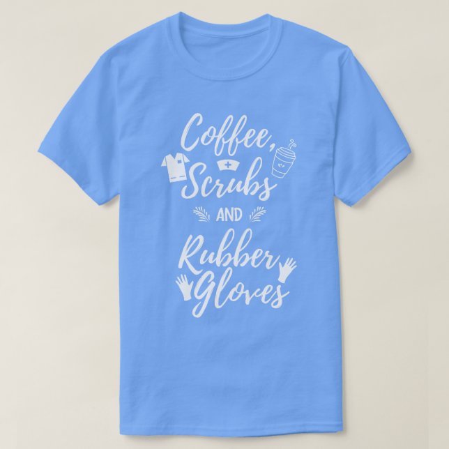 Kaffeekruben und Gummihandschuhe hell T-Shirt (Design vorne)