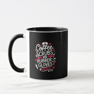 Kaffeekruben und Gummihandschuhe Krankenpflege Tasse