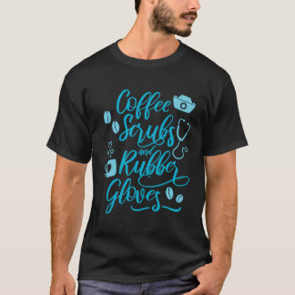 Kaffeekruben und Gummihandschuhe T-Shirt