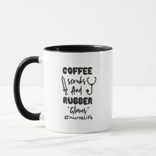 Kaffeekrüber und Gummihandschuhe Nurretteskaffee Tasse