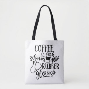 Kaffeekrüber und Gummihandschuhe Tasche