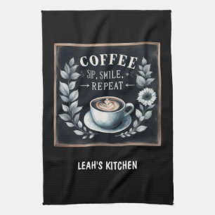 ☕ Kaffeeküche Handtuch nach Maß Kaffeemaschine