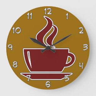 Kaffeeküche-Wanduhren Große Wanduhr