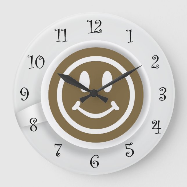 Kaffeeküche-Wanduhren Große Wanduhr (Vorderseite)