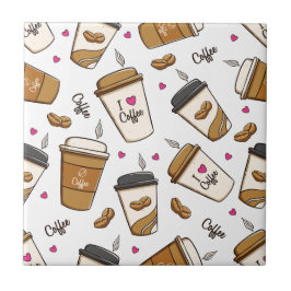 Kaffeekuchen, Kaffeebohnen, Kaffee Lover, Herzen Fliese