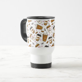 Kaffeekuchen, Kaffeebohnen, Kaffee Lover, Herzen Reisebecher