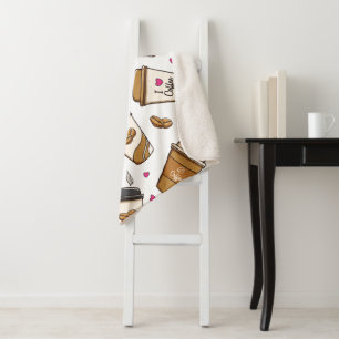 Kaffeekuchen, Kaffeebohnen, Kaffee Lover, Herzen Sherpadecke