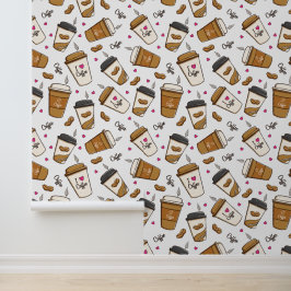 Kaffeekuchen, Kaffeebohnen, Kaffee Lover, Herzen Tapete
