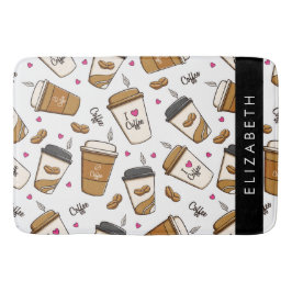 Kaffeekuchen, Kaffeebohnen, Kaffee Lover, Ihr Name Badematte