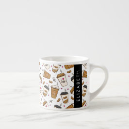 Kaffeekuchen, Kaffeebohnen, Kaffee Lover, Ihr Name Espressotasse