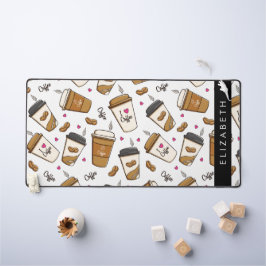 Kaffeekuchen, Kaffeebohnen, Kaffee Lover, Ihr Name Schreibtischunterlage