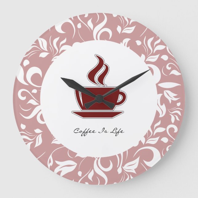 Kaffeeküchenuhren Große Wanduhr (Vorderseite)