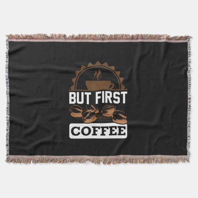 Kaffeekunst, aber erster Kaffee Decke (Vorderseite)