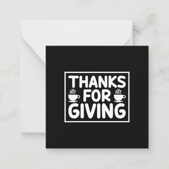 Kaffeekunst danke für die Geschenke Mitteilungskarte (Vorderseite)