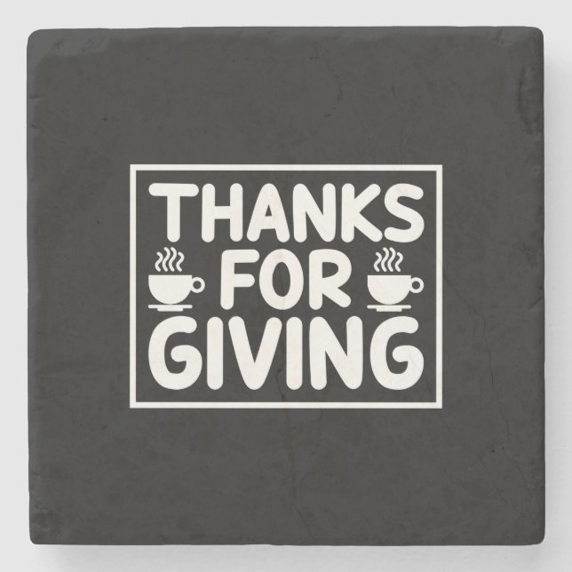 Kaffeekunst danke für die Geschenke Steinuntersetzer (Vorderseite)