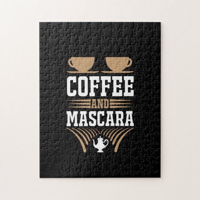 Kaffeekunst Kaffee Und Mascara (Vertikal)