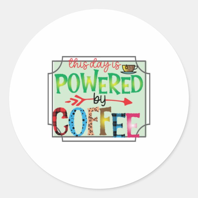 Kaffeekunst mit Kaffee 2 Runder Aufkleber (Vorderseite)