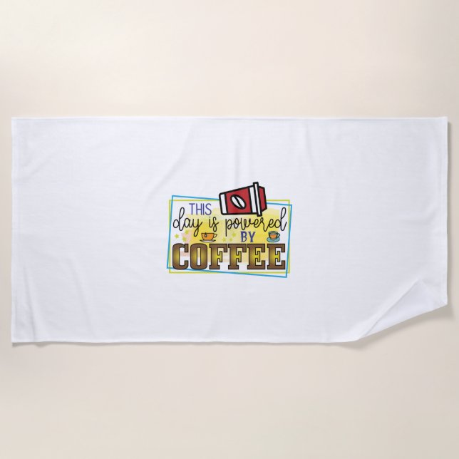 Kaffeekunst mit Kaffee Strandtuch (Vorderseite)